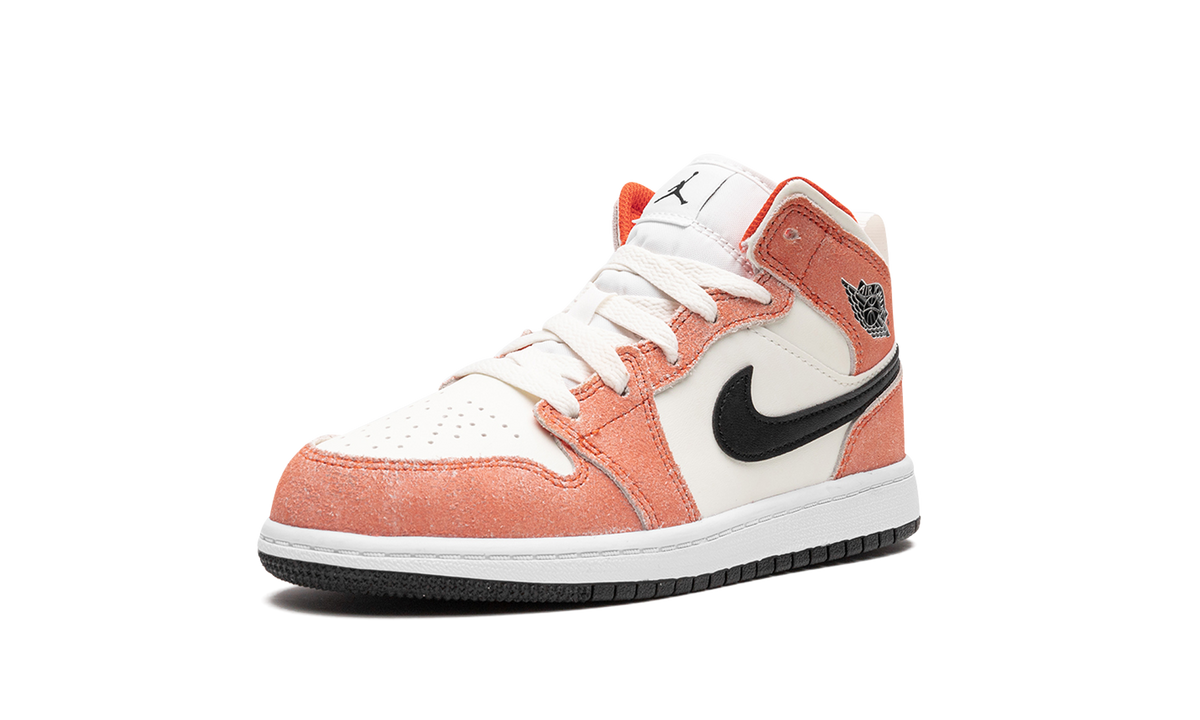 Overkicks - Air Jordan 1 Mid SE Orange Suede (PS) (DV1341-800) - imagen 4