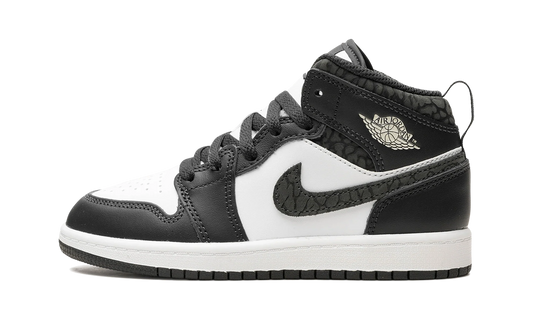 Overkicks - Air Jordan 1 Mid SE Panda Elephant (PS) (FB9910-001) - vista lateral