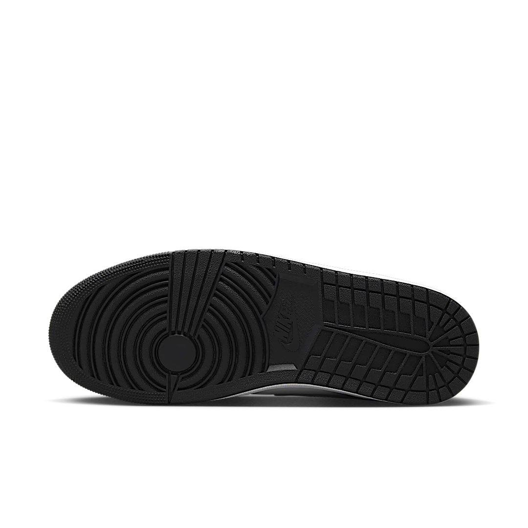 Overkicks - Air Jordan 1 Mid SE Patent Black White Metallic Silver Metallic Gold (HV0789-010) - detalle suela