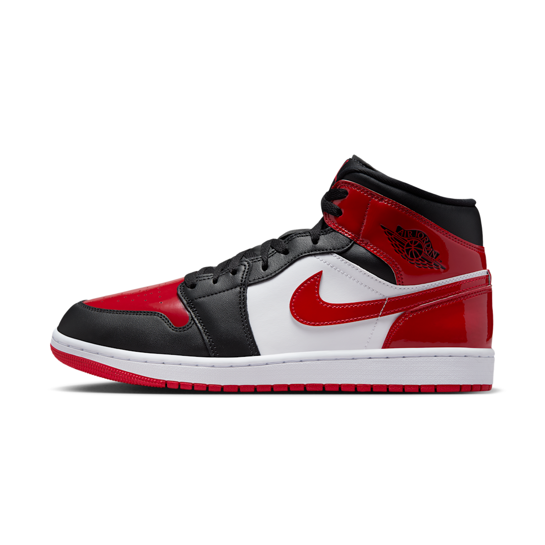 Overkicks - Air Jordan 1 Mid SE Patent Bred Toe (HV4091-006) - vista lateral