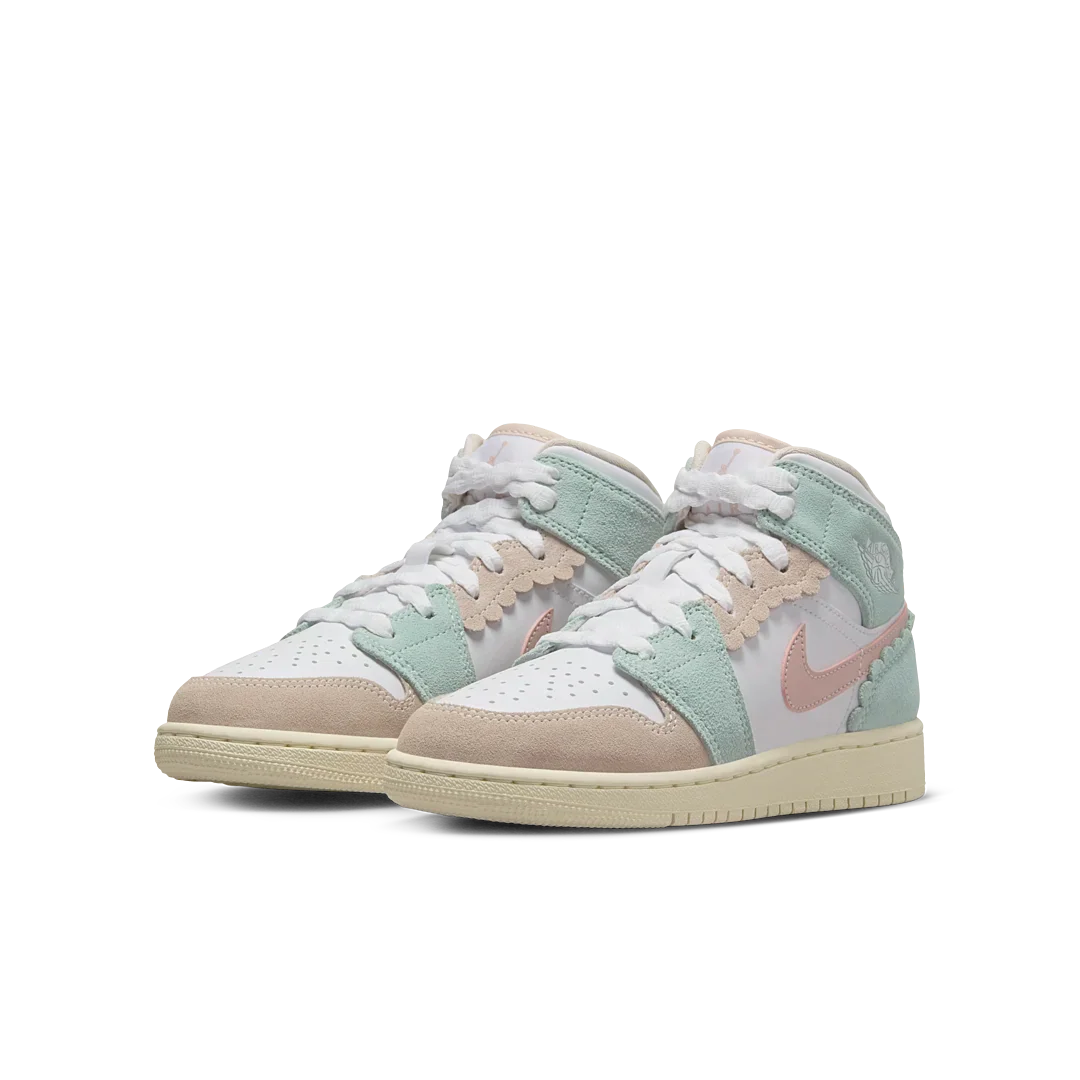 Overkicks - Air Jordan 1 Mid SE Pink Oxford (GS) (DZ5361-100) - imagen 2