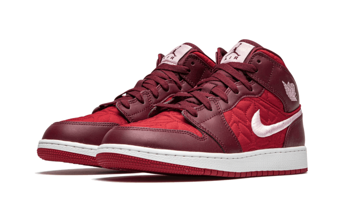 Overkicks - Air Jordan 1 Mid SE Red Quilt (GS) (AV5174-600) - imagen 2