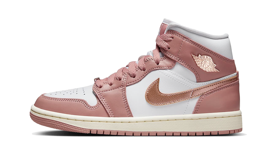 Overkicks - Air Jordan 1 Mid SE Red Stardust (FB9892-670) - vista lateral