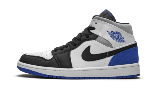 Overkicks - Air Jordan 1 Mid SE Royal Black Toe (852542-102) - vista lateral