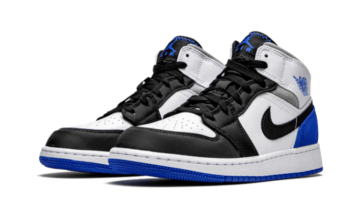 Overkicks - Air Jordan 1 Mid SE Royal Black Toe (852542-102) - vista trasera