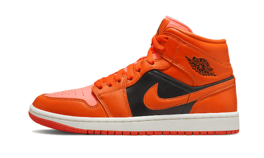 Overkicks - Air Jordan 1 Mid SE Rush Orange Crimson Bliss (DM3381-600) - vista lateral