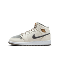 Air Jordan 1 Mid SE Sail Metallic Gold Flat Pewter (GS)
