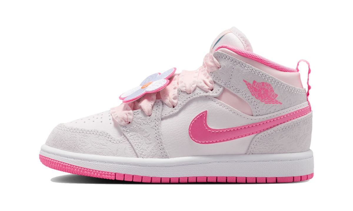 Overkicks - Air Jordan 1 Mid SE Spring Flowers (PS) (II0591-001) - vista lateral