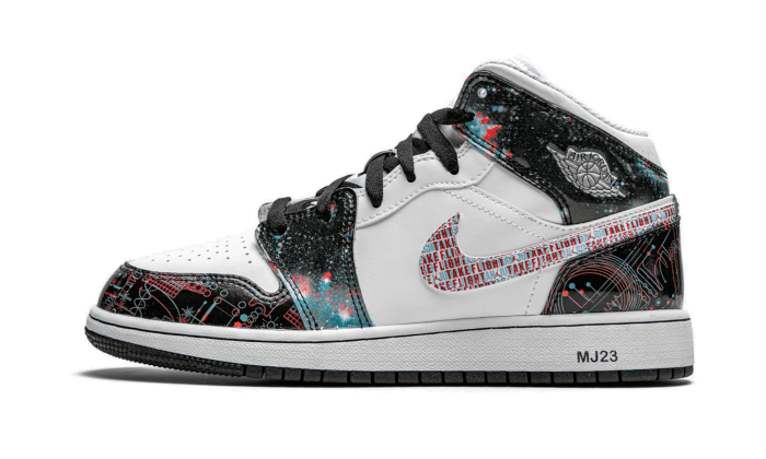 Overkicks - Air Jordan 1 Mid SE Take Flight (GS) (BQ6931-114) - vista lateral