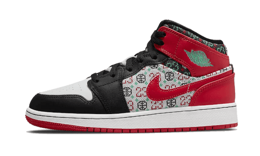 Overkicks - Air Jordan 1 Mid SE Ugly Christmas Sweater (DM1208-150) - vista lateral