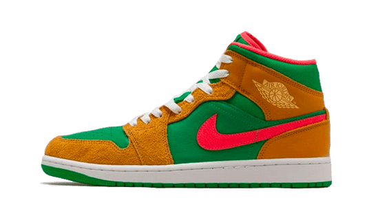 Overkicks - Air Jordan 1 Mid SE Wheat Watermelon (DX4332-700) - vista lateral