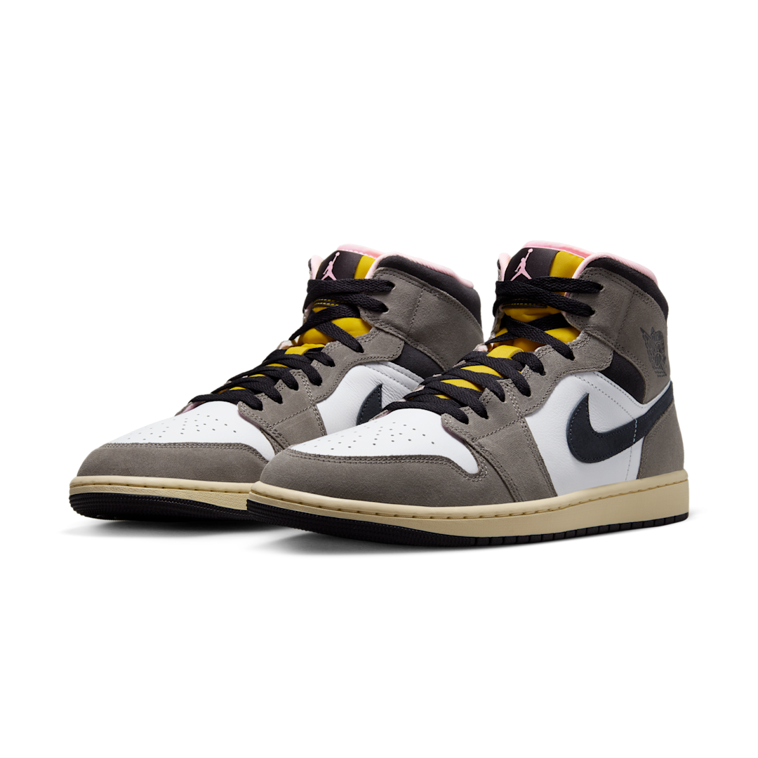 Overkicks - Air Jordan 1 Mid SE White Cave Stone (HQ2011-100) - vista trasera