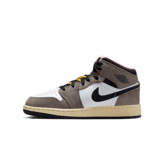 Overkicks - Air Jordan 1 Mid SE White Cave Stone (GS) (HQ2014-100) - vista lateral