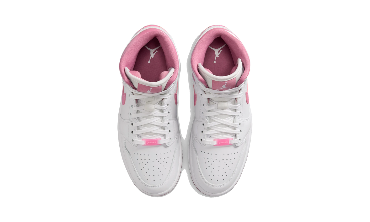 Overkicks - Air Jordan 1 Mid SE White/Desert Berry (IO0669-100) - vista superior