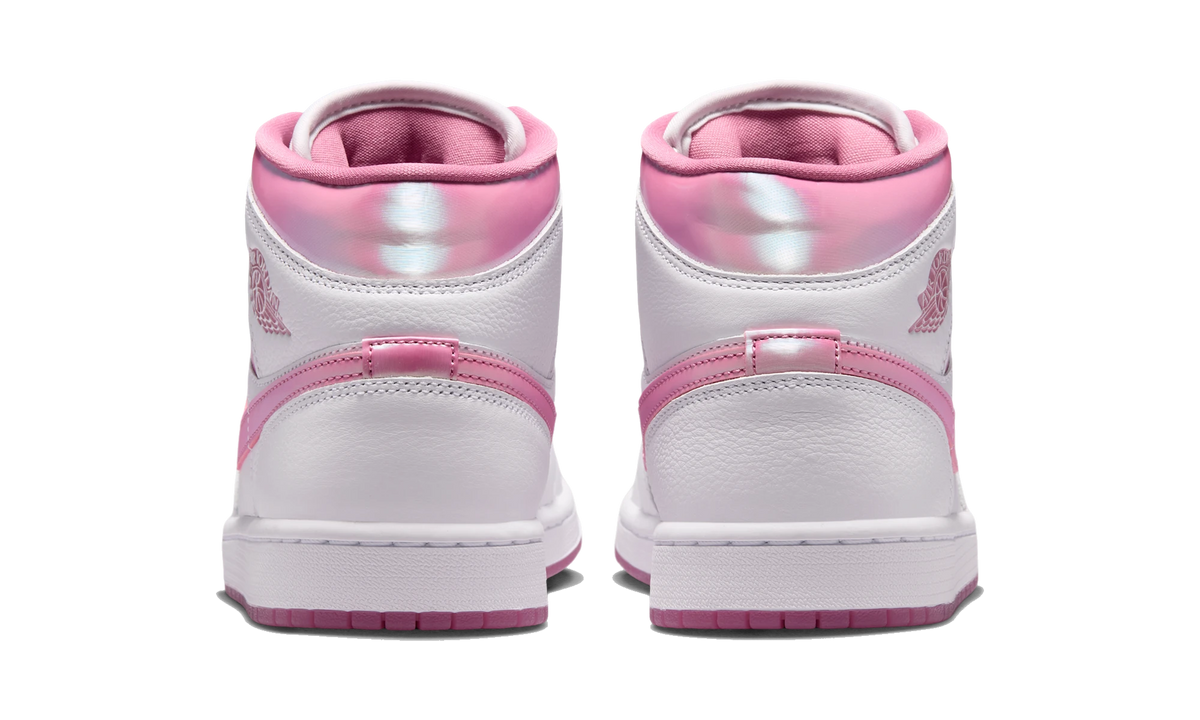 Overkicks - Air Jordan 1 Mid SE White/Desert Berry (IO0669-100) - detalle talón
