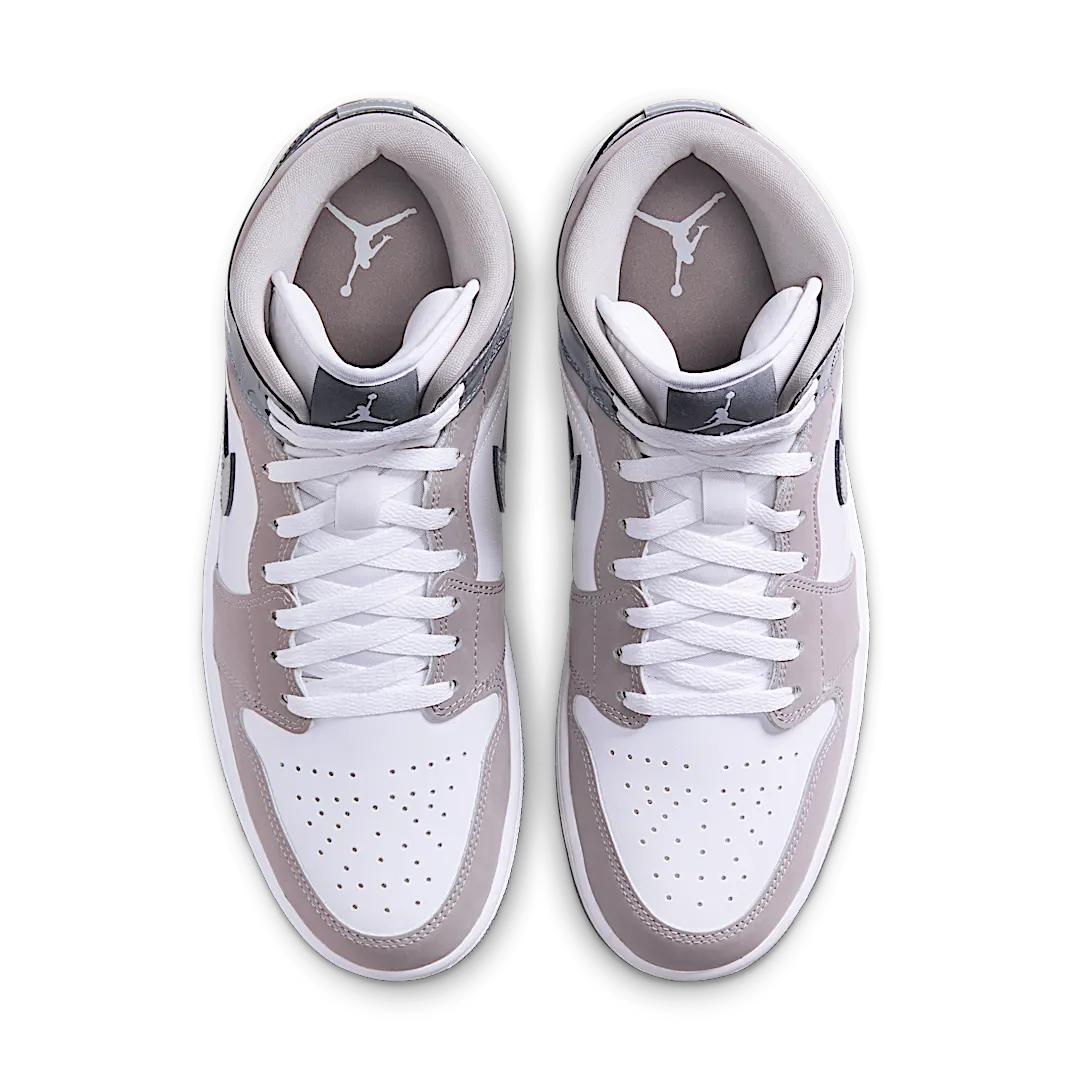 Overkicks - Air Jordan 1 Mid SE White Medium Grey Cool Grey (HF3216-100) - par completo