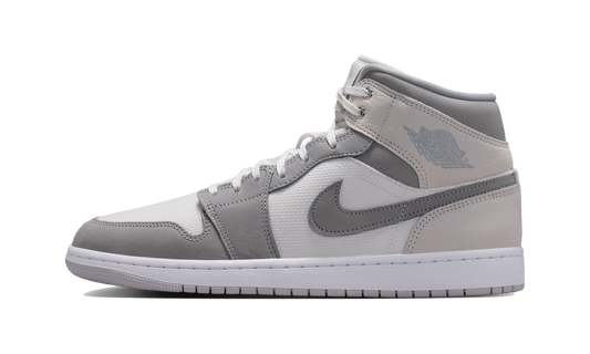 Overkicks - Air Jordan 1 Mid SE White Phantom Sail Light Smoke Grey (IO2050-100) - vista lateral