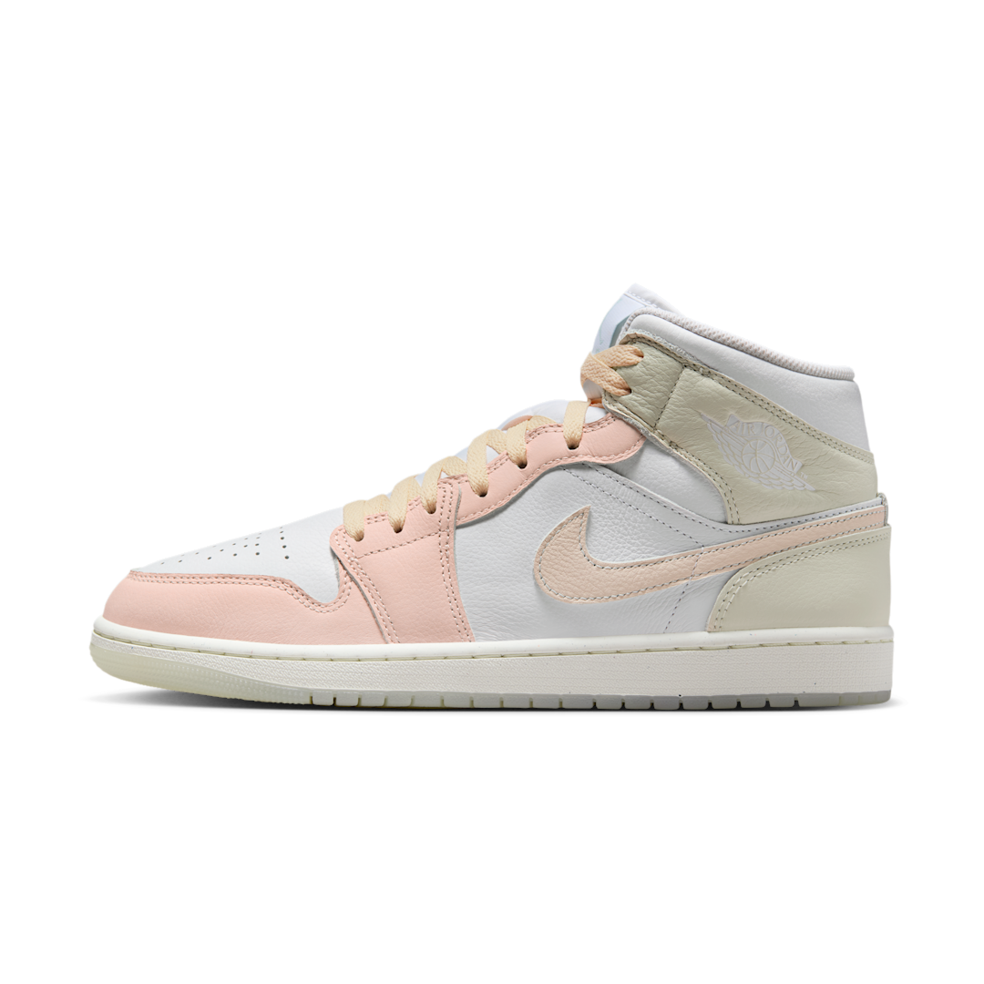 Overkicks - Air Jordan 1 Mid SE White Sea Glass Glacier Blue Guava Ice (HJ6654-100) - vista lateral