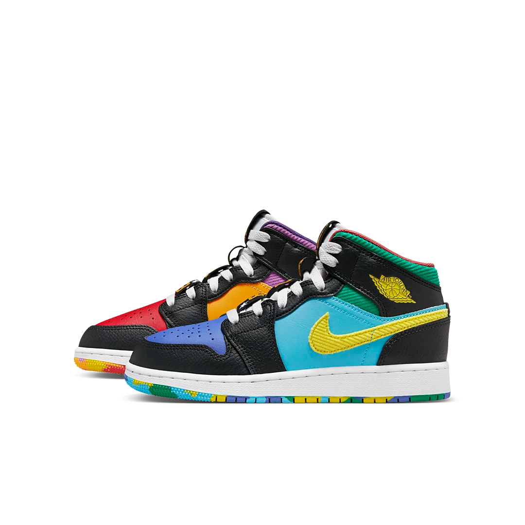 Overkicks - Air Jordan 1 Mid SS Six Championships (GS) (FD1317-007) - vista lateral