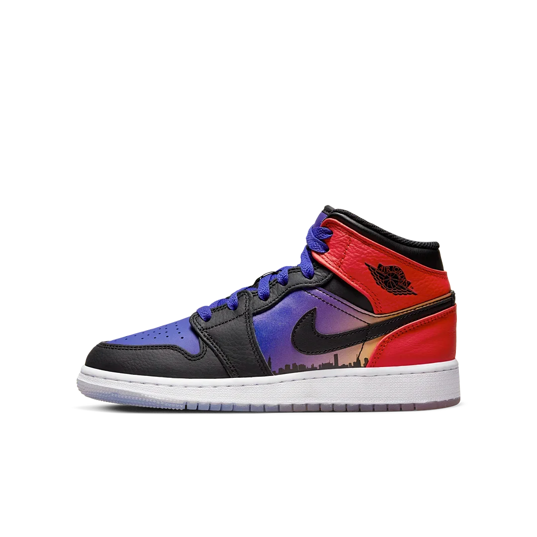 Overkicks - Air Jordan 1 Mid SS Skyline (GS) (DX4379-400) - vista lateral