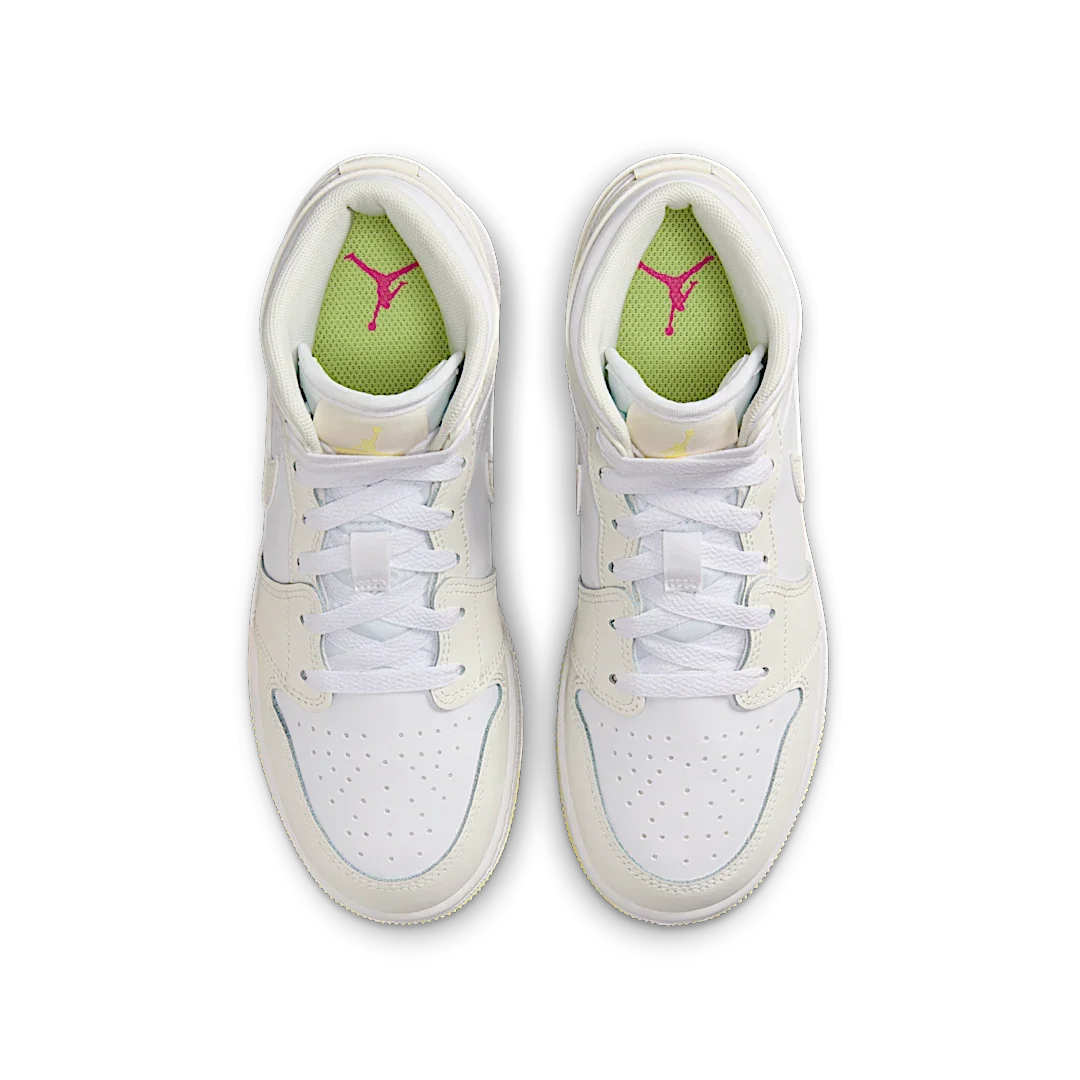 Overkicks - Air Jordan 1 Mid Sail Light Laser Orange (GS) (FD8780-181) - imagen 3