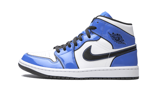 Overkicks - Air Jordan 1 Mid Signal Blue (GS) (BQ6931-402) - vista lateral