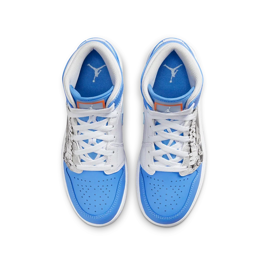 Overkicks - Air Jordan 1 Mid Sneaker School Game Winner (GS) (DR6492-100) - imagen 3