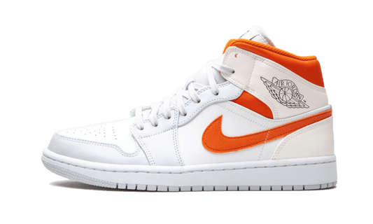 Overkicks - Air Jordan 1 Mid Starfish Pure Platinum (CW7591-100) - vista lateral
