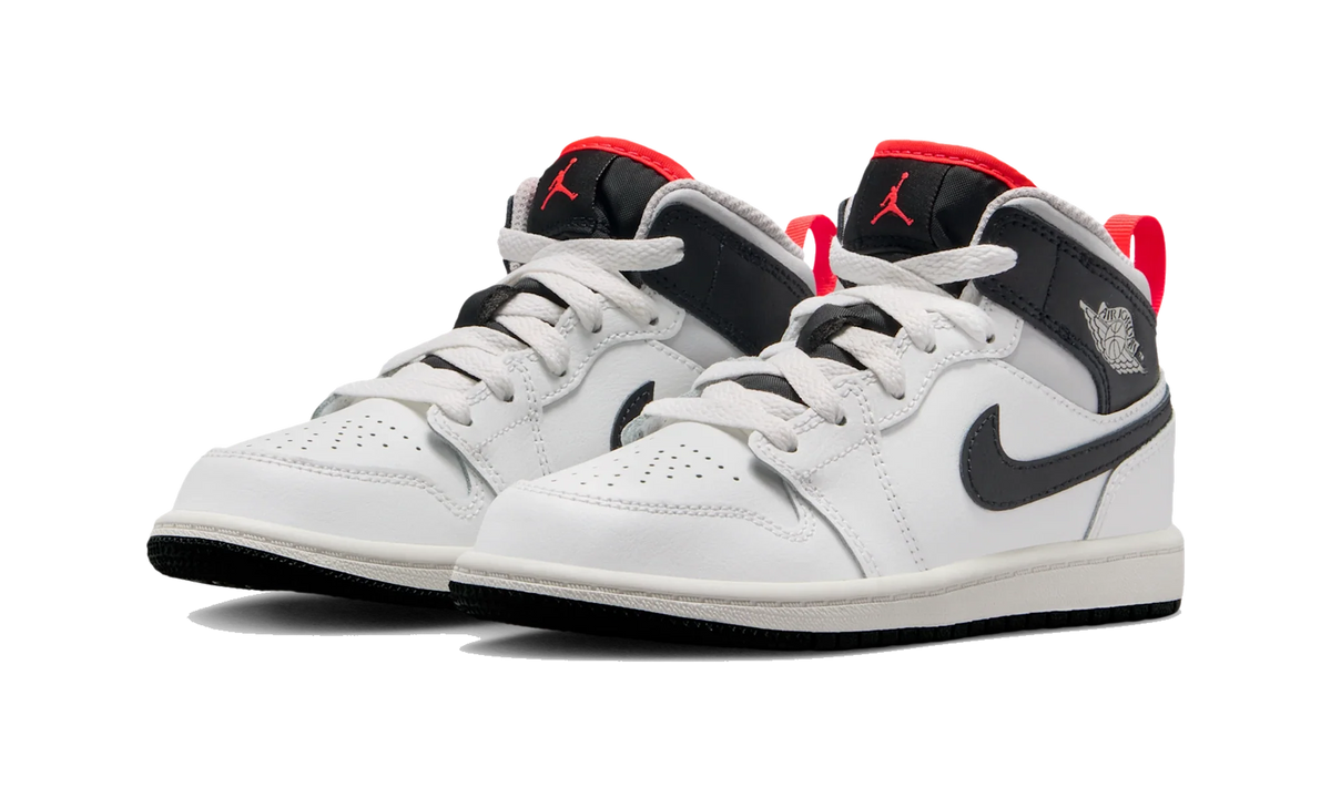 Overkicks - Air Jordan 1 Mid Summit White Infrared Black (PS) (DQ8424-109) - imagen 2