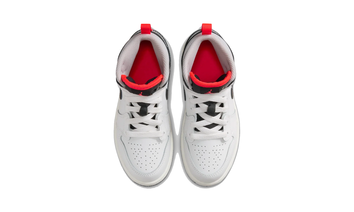 Overkicks - Air Jordan 1 Mid Summit White Infrared Black (PS) (DQ8424-109) - imagen 5