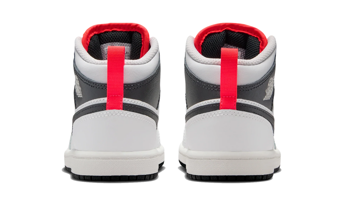 Overkicks - Air Jordan 1 Mid Summit White Infrared Black (PS) (DQ8424-109) - imagen 6