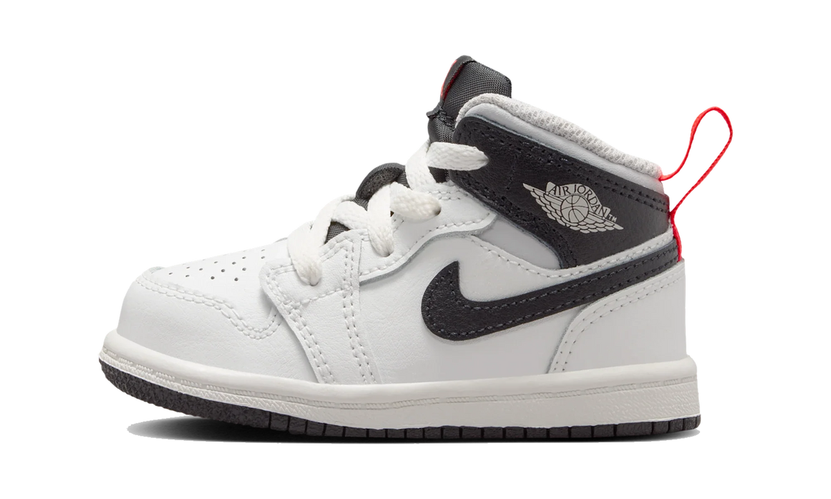 Overkicks - Air Jordan 1 Mid Summit White Infrared Black (TD) (DQ8425-109) - vista lateral