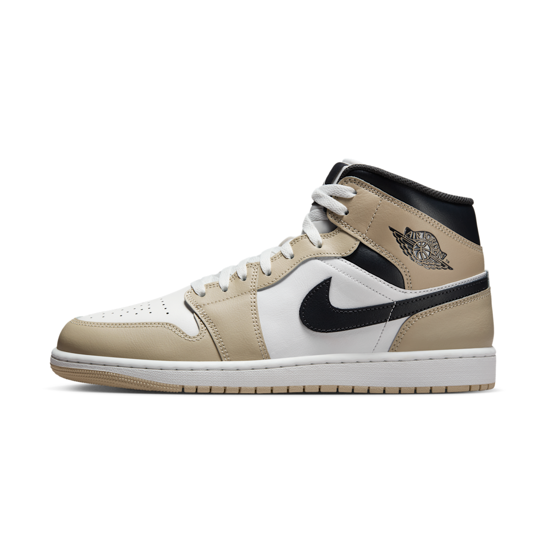 Overkicks - Air Jordan 1 Mid Summit White Off Noir Rattan (DQ8426-153) - vista lateral