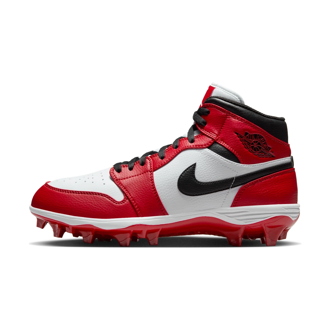 Overkicks - Air Jordan 1 Mid TD Cleat Chicago (2023) (FJ6805-106) - vista lateral