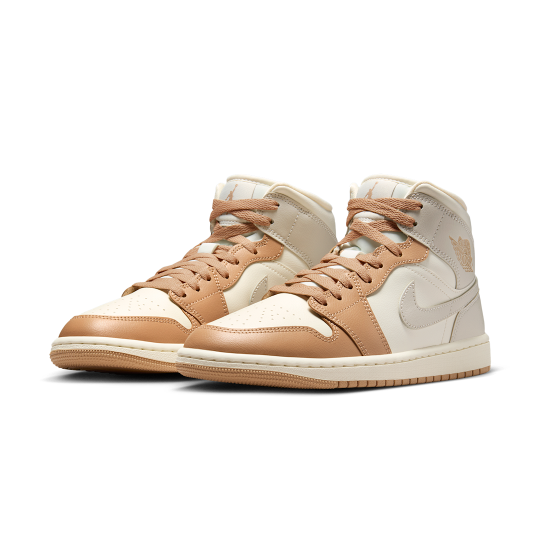Overkicks - Air Jordan 1 Mid Tan Toe (BQ6472-118) - vista trasera