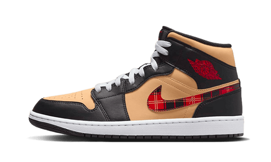 Overkicks - Air Jordan 1 Mid Tartan Swoosh (DZ5329-001) - vista lateral