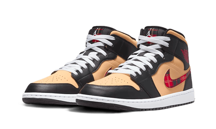 Overkicks - Air Jordan 1 Mid Tartan Swoosh (DZ5329-001) - vista trasera