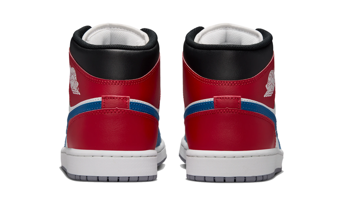 Overkicks - Air Jordan 1 Mid Team USA (DQ8426-406) - detalle talón