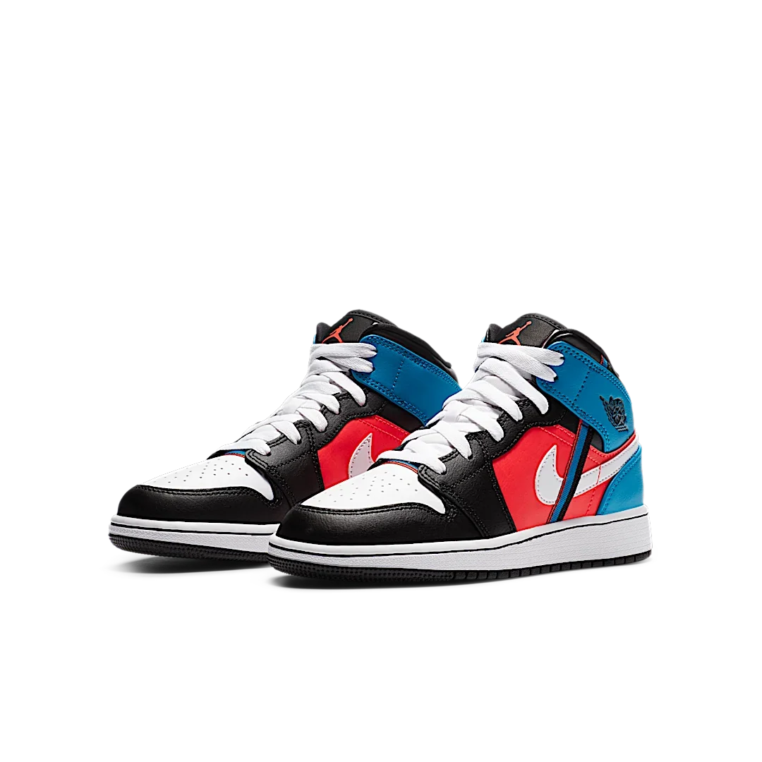 Overkicks - Air Jordan 1 Mid Tri Color Ribbons (GS) (CV4891-001) - imagen 2