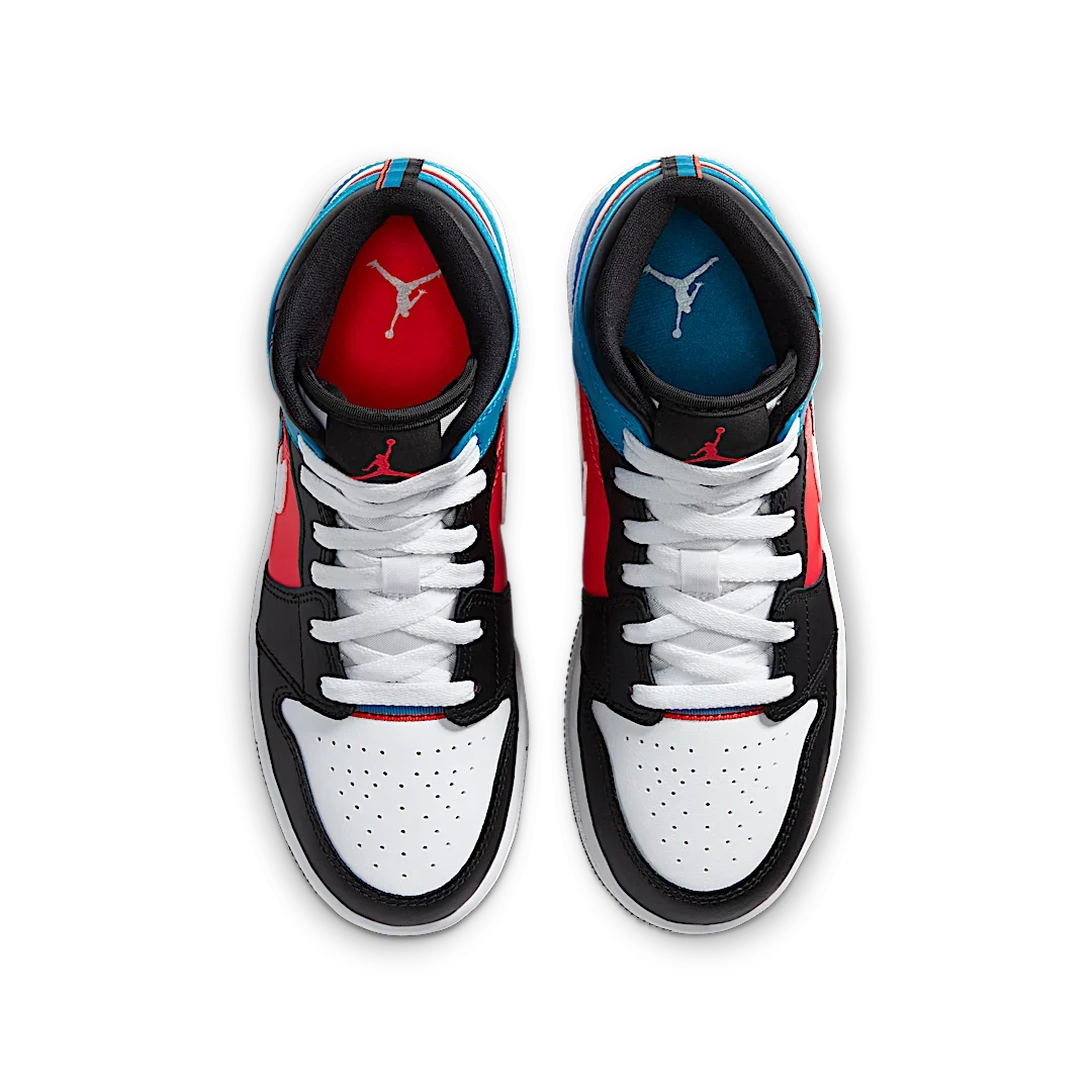 Overkicks - Air Jordan 1 Mid Tri Color Ribbons (GS) (CV4891-001) - imagen 3