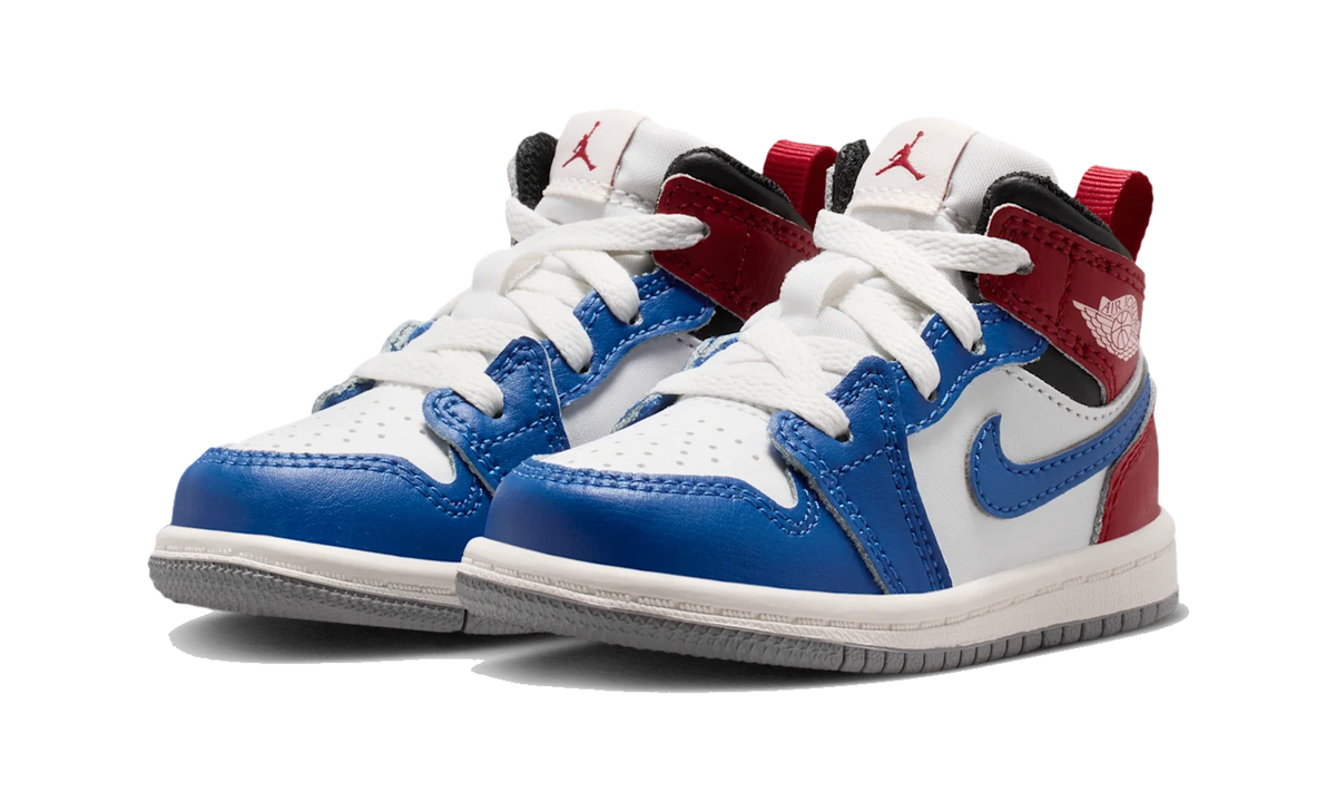Overkicks - Air Jordan 1 Mid True Blue Varsity Red (TD) (DQ8425-406) - imagen 2