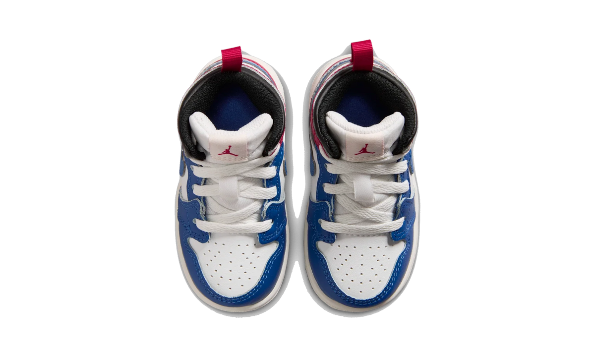 Overkicks - Air Jordan 1 Mid True Blue Varsity Red (TD) (DQ8425-406) - imagen 5