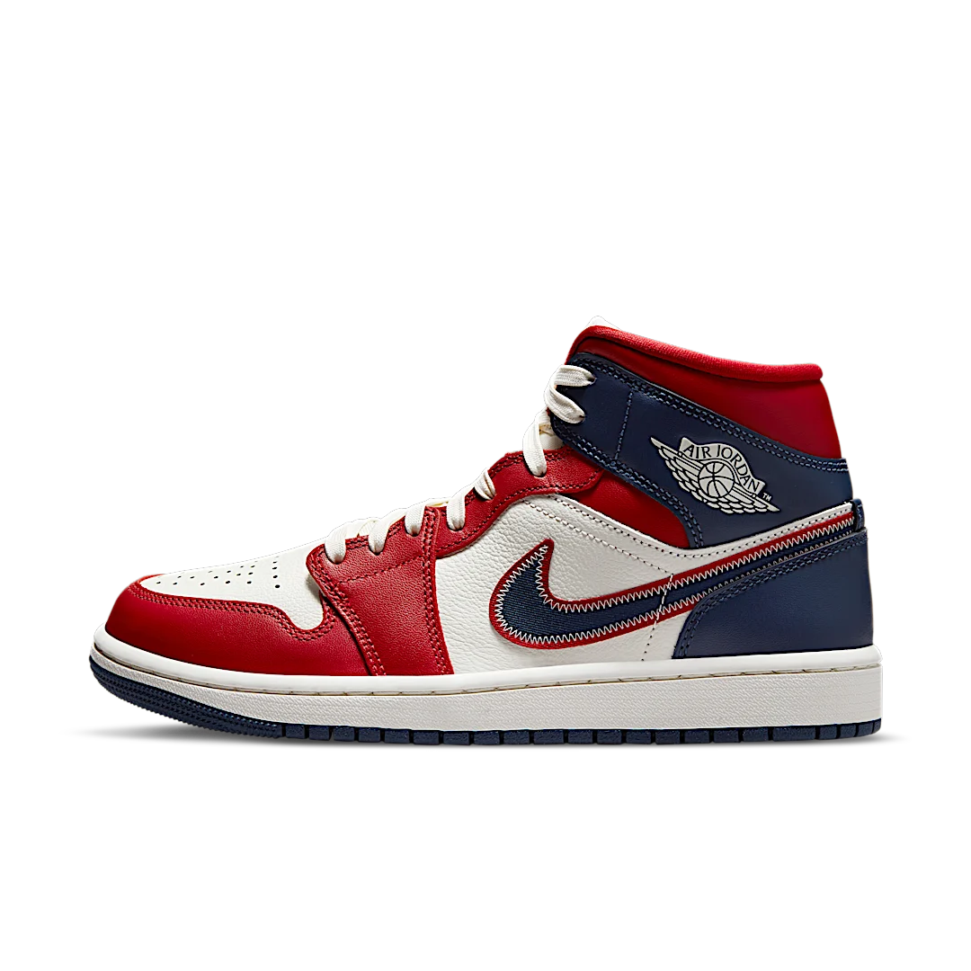Overkicks - Air Jordan 1 Mid USA (2022) (DQ7648-600) - vista lateral