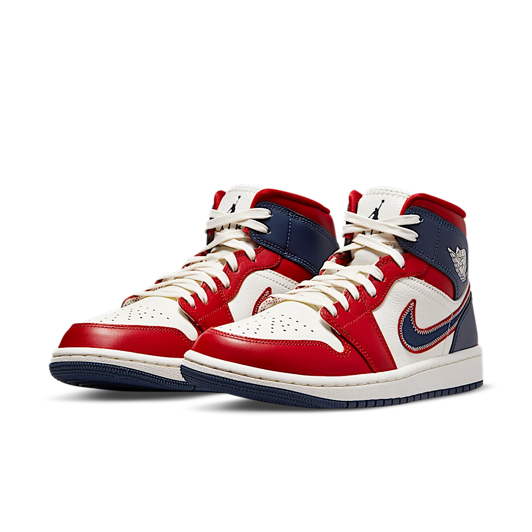 Overkicks - Air Jordan 1 Mid USA (2022) (DQ7648-600) - vista trasera