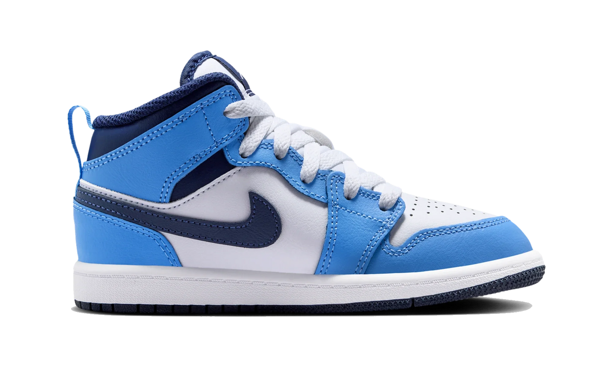 Overkicks - Air Jordan 1 Mid University Blue Midnight Navy (PS) (DQ8424-405) - imagen 4