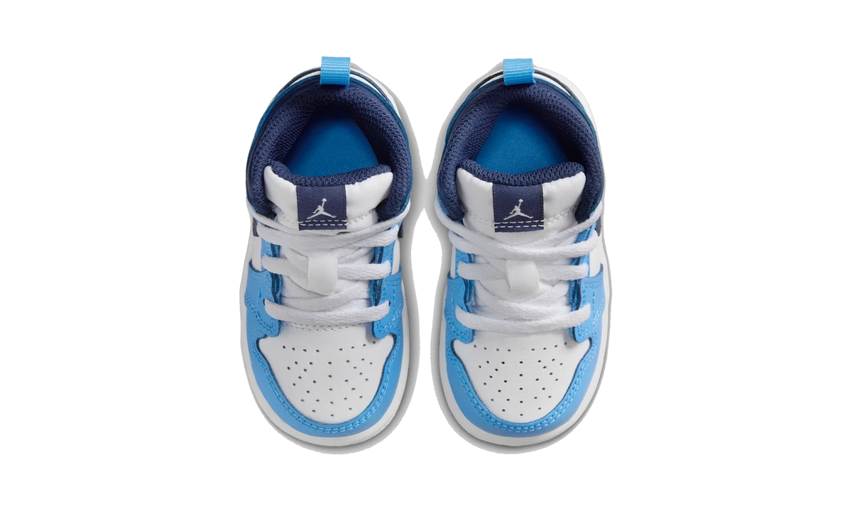 Overkicks - Air Jordan 1 Mid University Blue Midnight Navy (TD) (DQ8425-405) - imagen 5