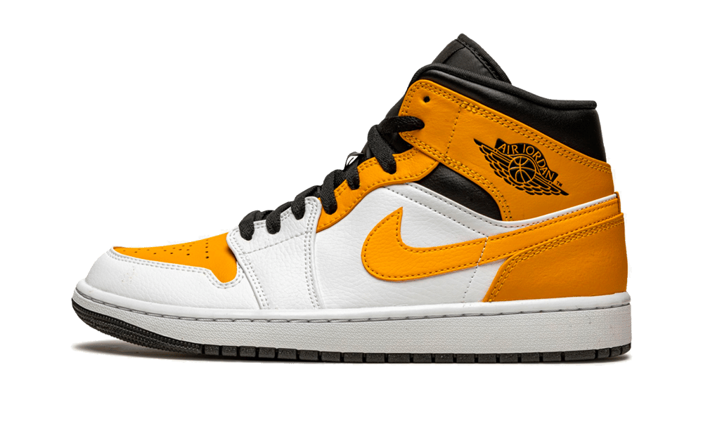 Overkicks - Air Jordan 1 Mid University Gold (554724-170 / 554725-170) - vista lateral