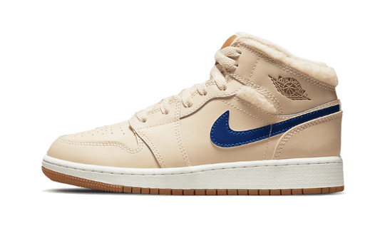 Overkicks - Air Jordan 1 Mid Utility Fleece Pearl White (DO2207-264) - vista lateral