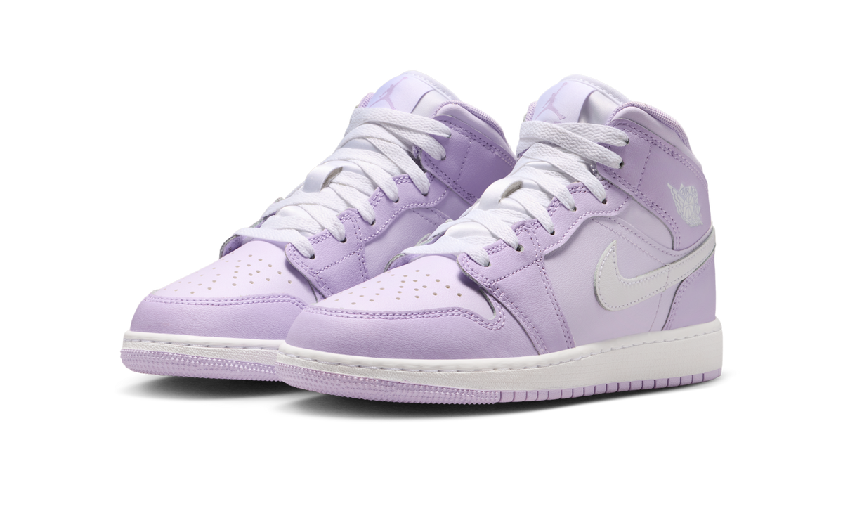 Overkicks - Air Jordan 1 Mid Violet Mist Barely Grape (DQ8423-502) - vista trasera