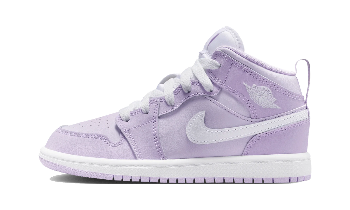 Overkicks - Air Jordan 1 Mid Violet Mist Barely Grape (PS) (DQ8424-502) - vista lateral